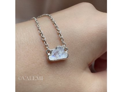 Náhrdelnik Kouzlo obkladů stříbrný - duhový měsíční kámen