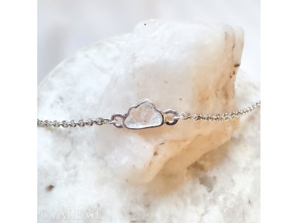 Náramek Kouzlo oblaků s duhovým měsíčním kamenem