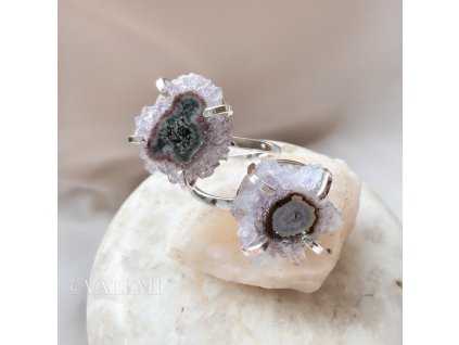 Dvojitý prsten s ametystem stalaktit  1
