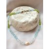 The Lunaria - náhrdelník s peridotem, akvamarínem a duhovým měsíčním kámenem