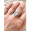 Prsten s přírodním akvamarínem pozlacené stříbro typ 1