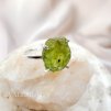 Prsten s peridotem stříbrný typ 2