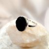 Prsten Elfiria s černým onyxem stříbrný