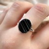 Prsten Elfiria s černm onyxem stříbrný