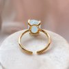Prsten s akvamarínem pozlacené stříbro typ 2