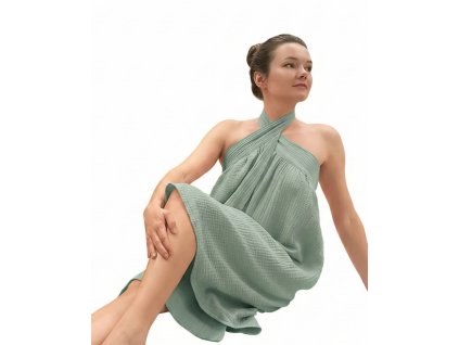 damsky kilt trivrstvy muselin svetla mata 04