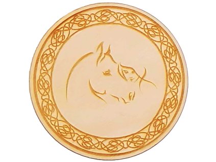 Podtácek Dívka s koněm