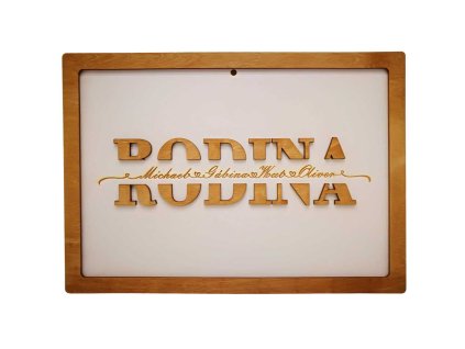 Dekorace Rodina se jmény