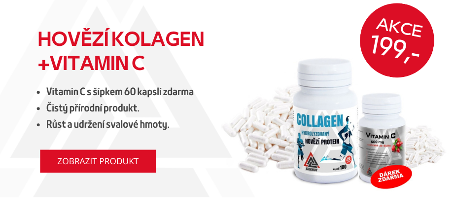 Hovězí kolagen 120 kapslí + dárek zdarma (Vitamin C s šípkem 60 kapslí)