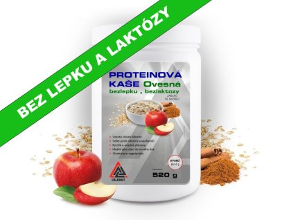 2025 kaše bez laktozy a lepku proteinova ovesna instantni kase jablko skorice doza 520g