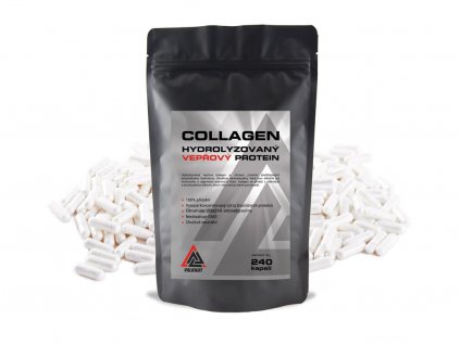 Collagen Veprovy protein bilkoviny 240 kapsli obsahuje