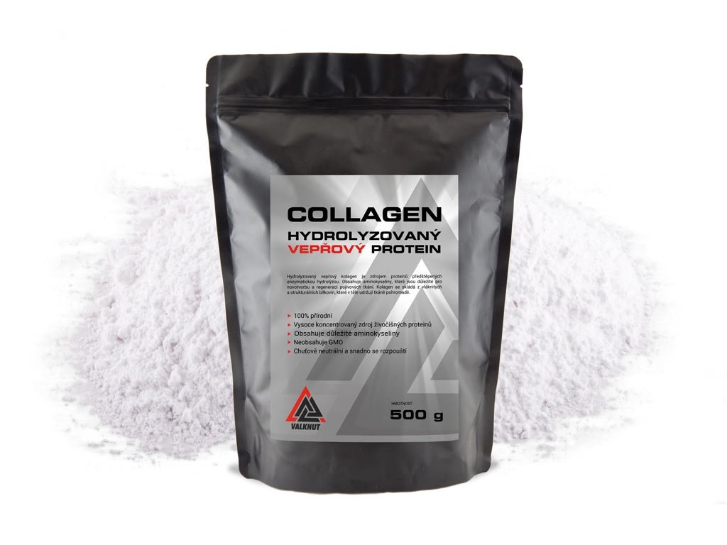 Collagen Veprovy proteín bilkoviny 500g obsahuje