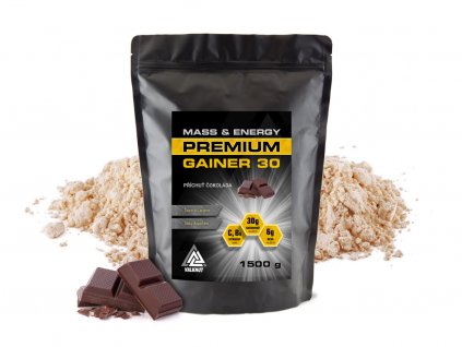 premium gainer 30 cokolada 1500 g mass energy