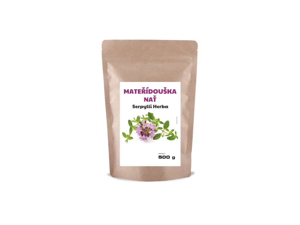 Materina dúška (Thymus Serpyllum) rezena vňať VALKNUT Obsah balenia: 500 g
