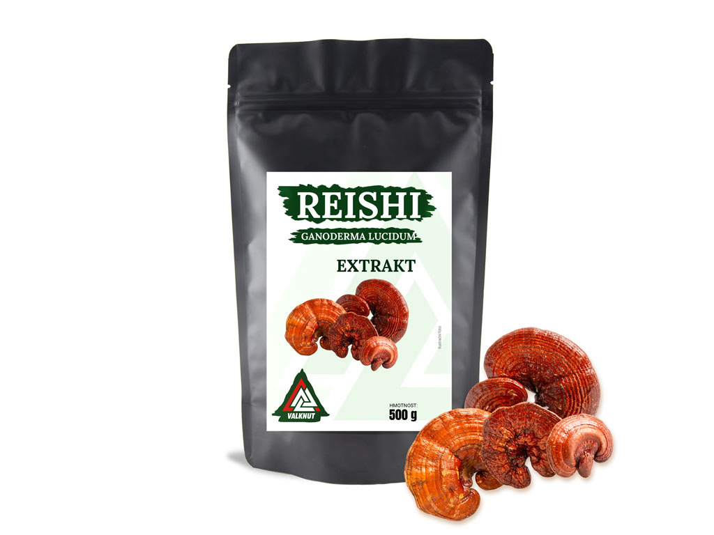 REISHI Ganoderma Lucidum extrakt VALKNUT v prášku Obsah balenia: 500 g
