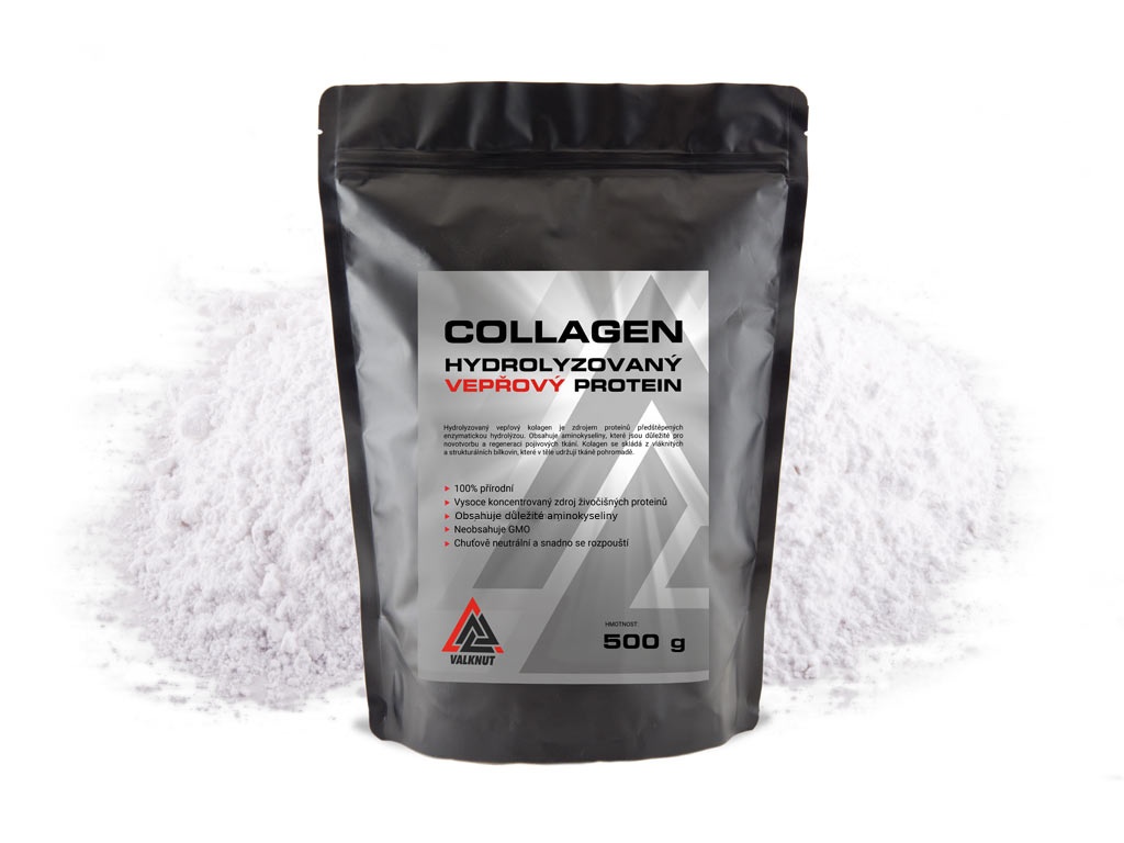 Collagen Bravčový Hydrolyzovaný proteín VALKNUT v prášku Obsah balenia: 500 g