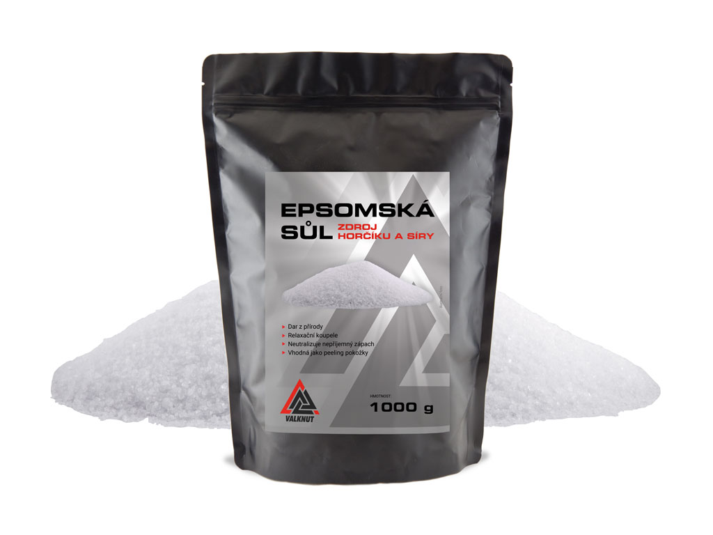 Epsomská soľ VALKNUT Obsah balenia: 1000 g