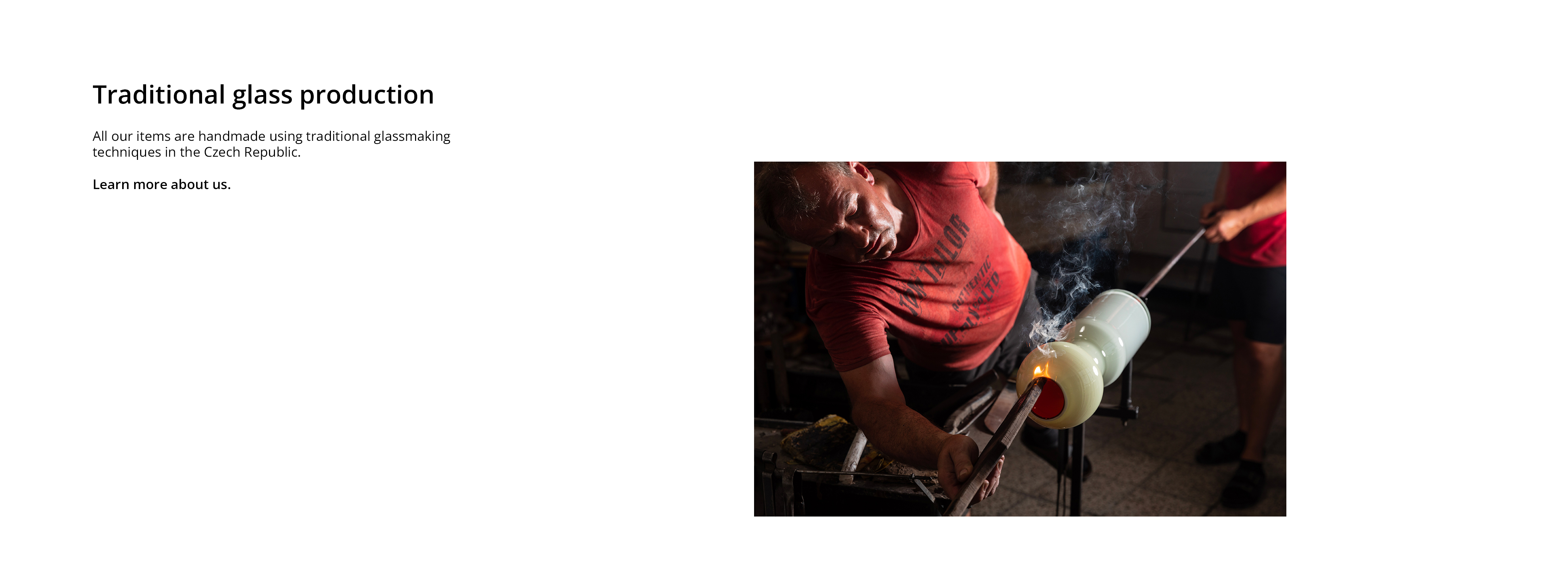 Traditional glass production