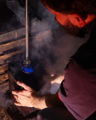 Snow has settled over Czechia, turning everything white and quiet. Inside the glass studio, though, the heat never fades....