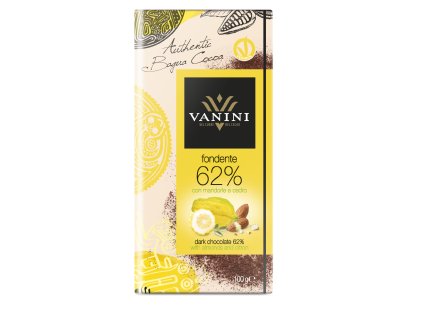 Vanini hořká 62% lemon s mandlemi 100g