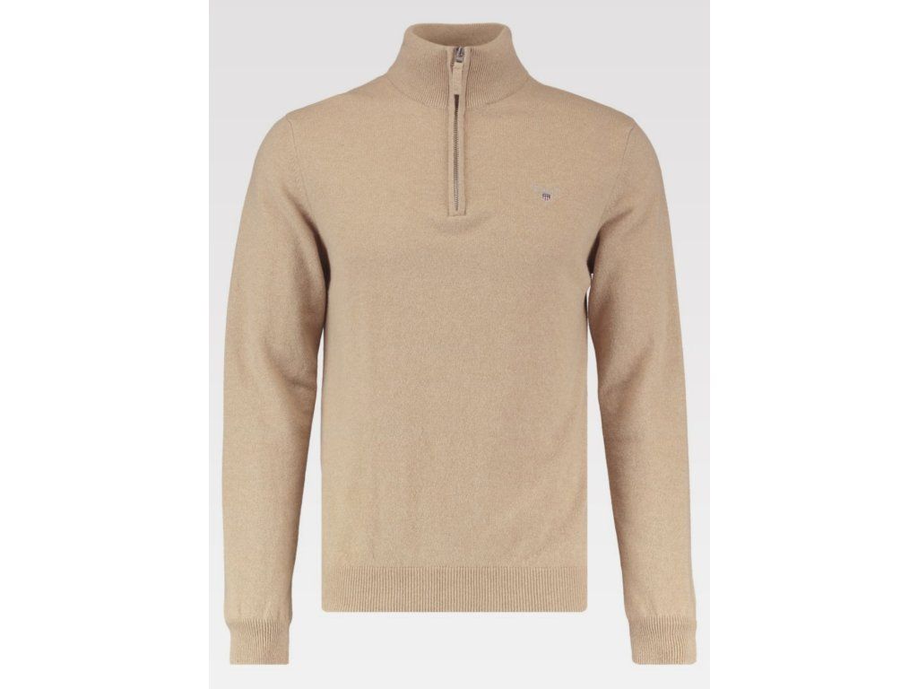 Pískový, bavlna, half zip