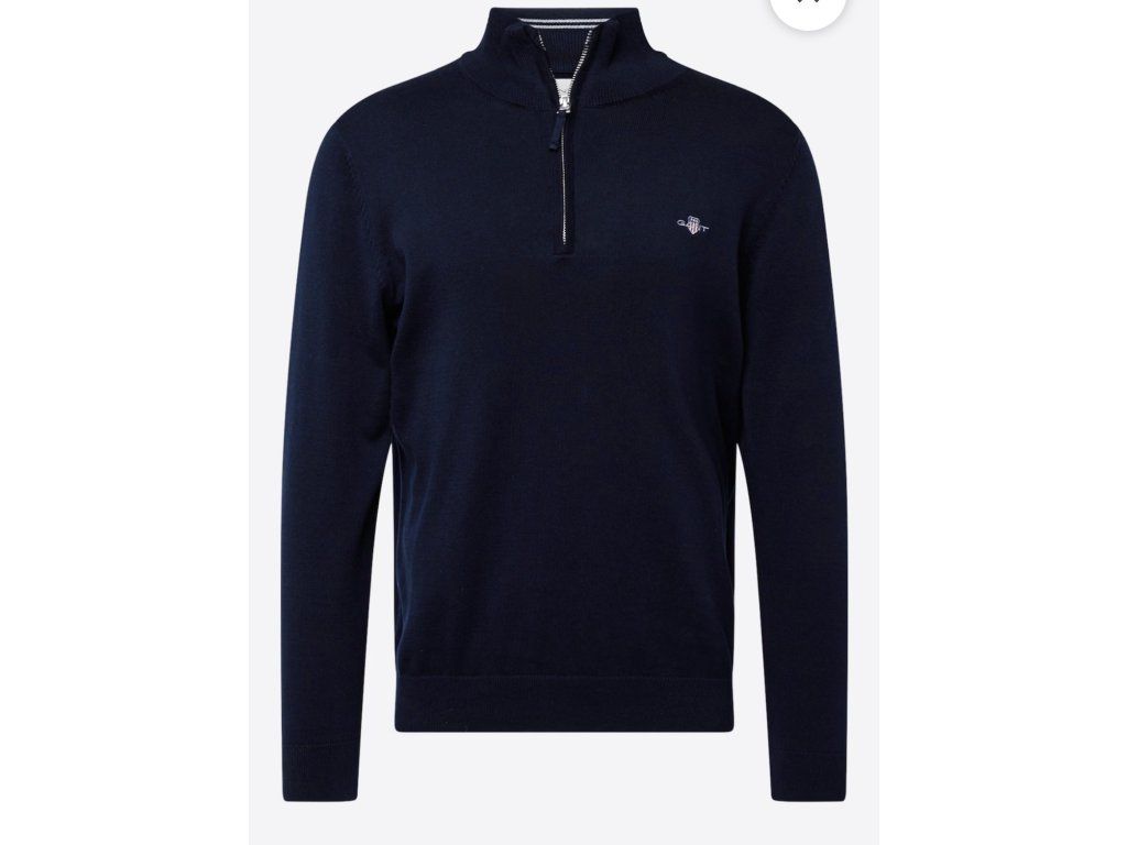 Tmavě modrý, bavlna, half zip