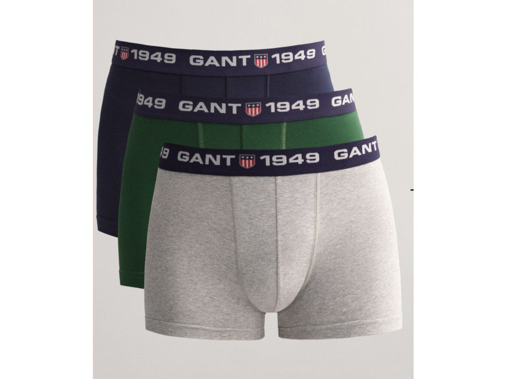 3pack gant (šedá, zelená, tmavě modrá)