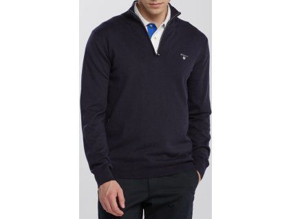 modrý, 70% bavlna, half zip
