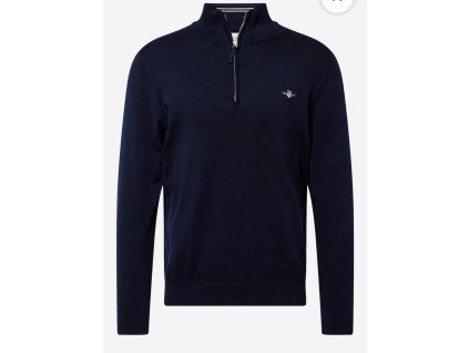Tmavě modrý, bavlna, half zip