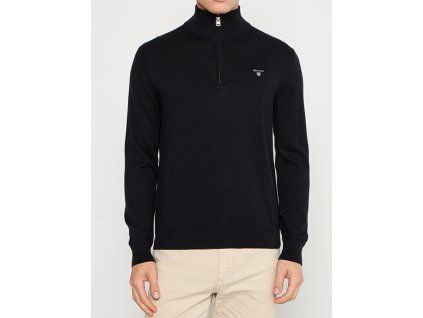 Černý, bavlna, half zip