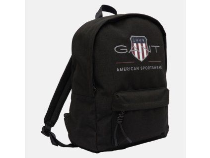 Černý batoh, potisk logo