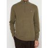 Olivový, lambswool, half zip