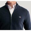 Tmavě modrý, textured, bavlna, full zip