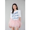 T-SHIRT FULL TIME STAR WHITE/BLUE SHOULDERPADS
