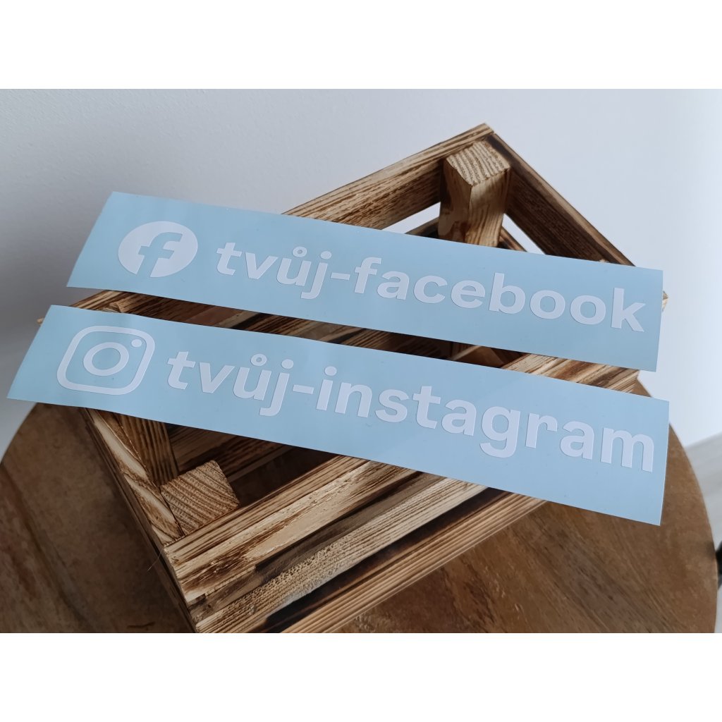 Samolepka - Instagram, Facebook, TikTok