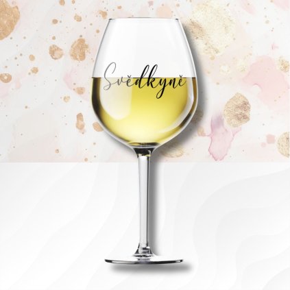 Samolepka na svatební skleničku