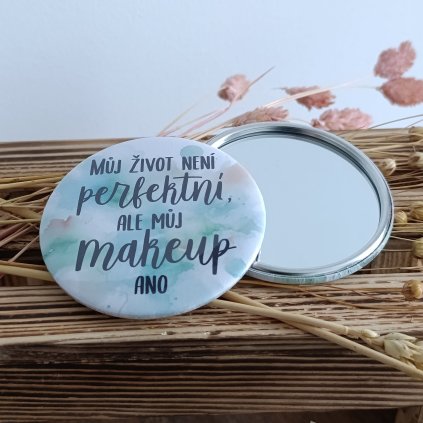 Zrcátko "watercolor" s textem můj život, 75mm
