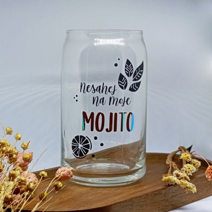 Sklenice s polepem - Mojito