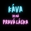 Placka "neon" s motivem kávy, 44mm