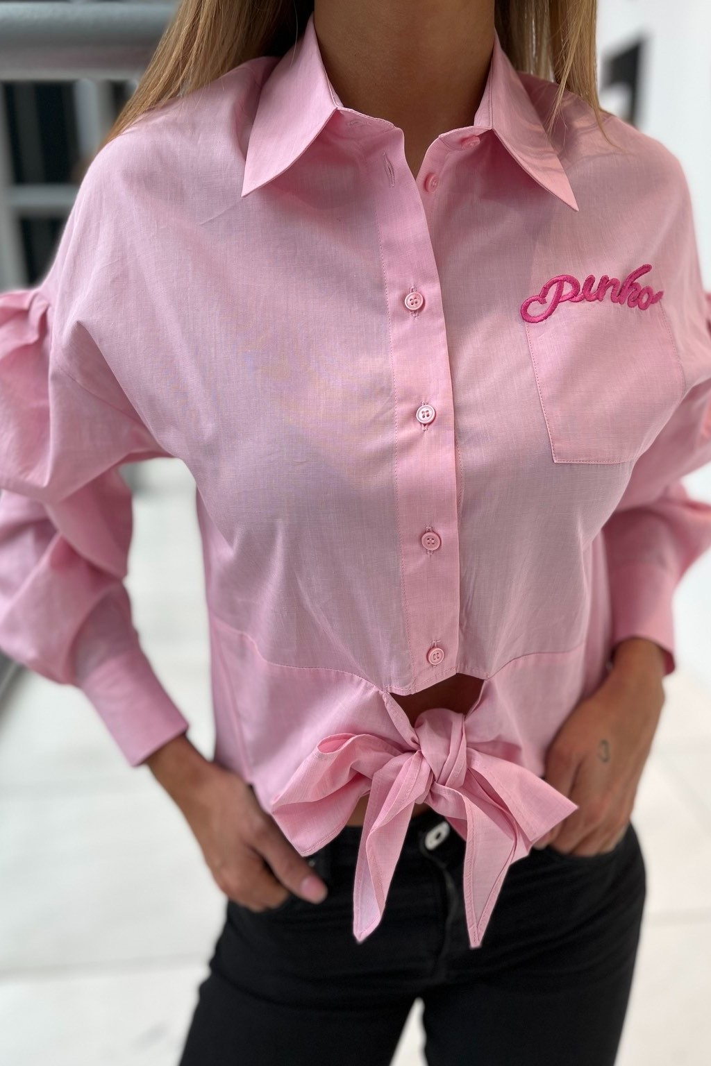 Dámská košile Pinko 1G17KHY7XQ059 růžová