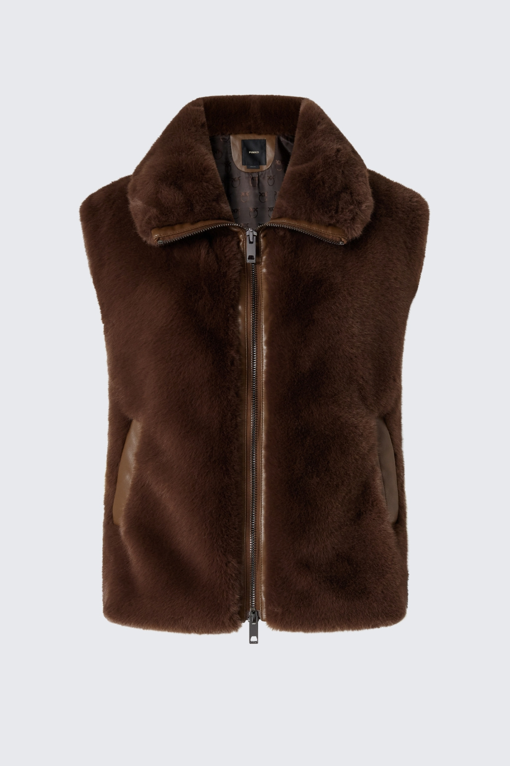 Dámská vesta PINKO DEYN GILET 105107A2WNL74 hnědá