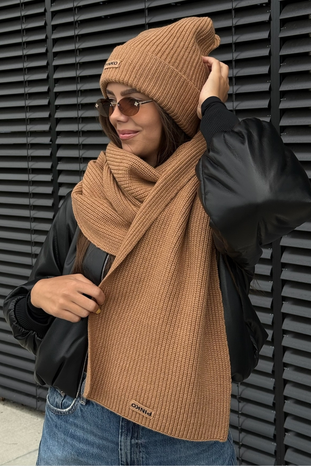 Dámská čepice PINKO BOSNIA BEANIE 105993A2Z4D23 hnědá