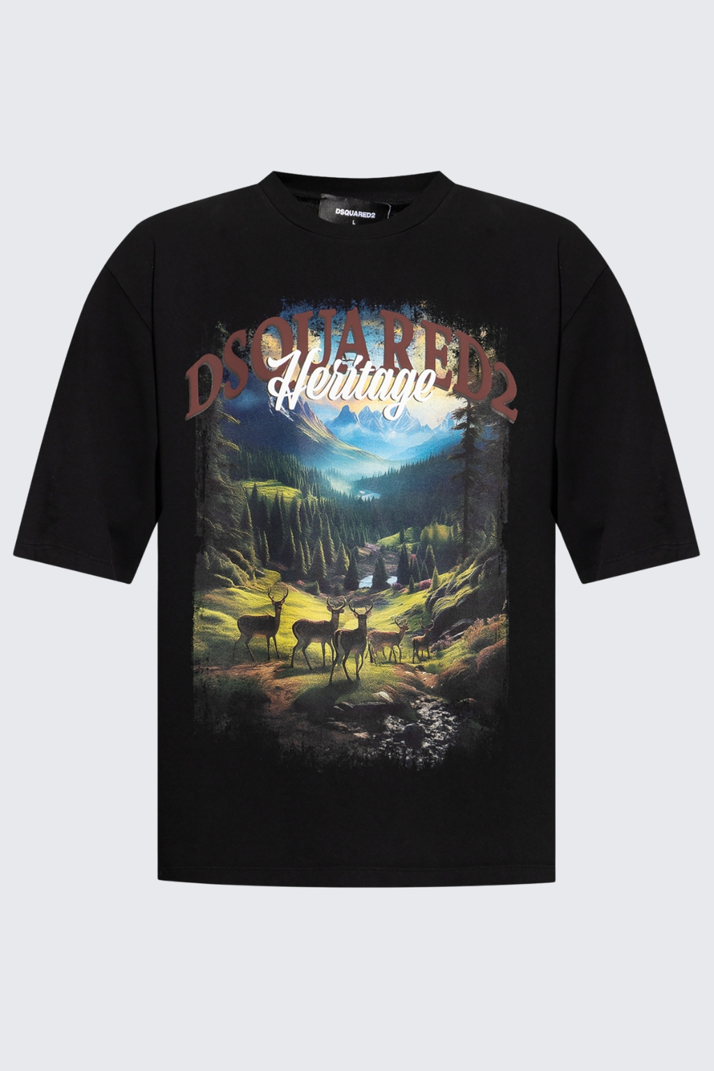 Pánské tričko DSQUARED2 Loose Fit S74GD1467 černé