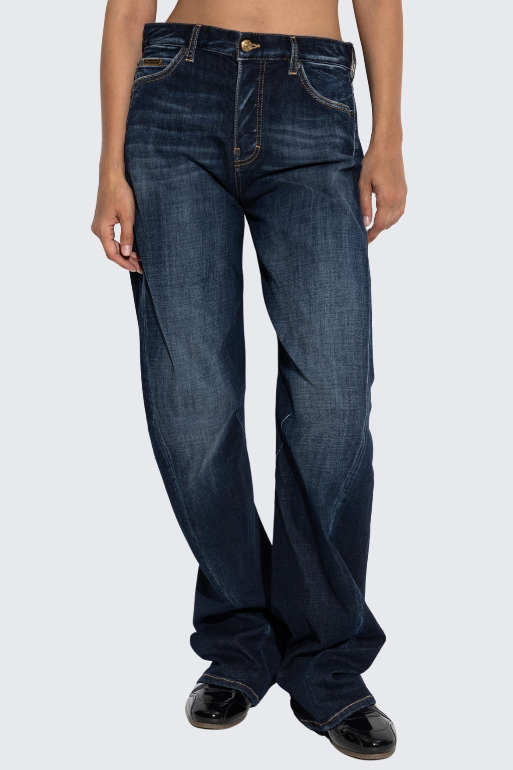 Dámské džíny DSQUARED2 D2 Twisted S75LB1087 modré