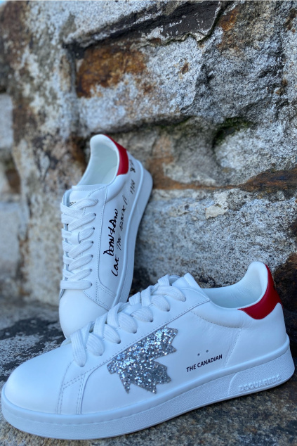 Dámské tenisky Dsquared2 SNW0134 bílo stříbrné