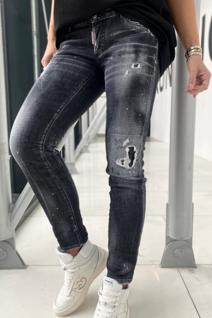 Dámské džíny Dsquared2 S75LB0574 černé 2