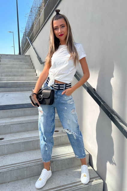Dámské džíny Pinko 1J10VVY84T modré