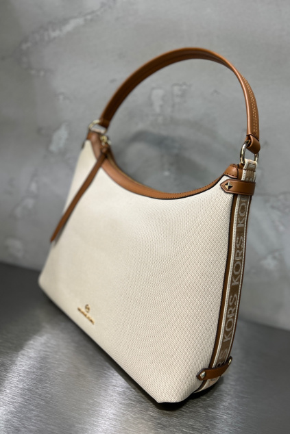 Dámská kabelka Michael Kors 30T2G5VH3C krémová s hnědým pruhem