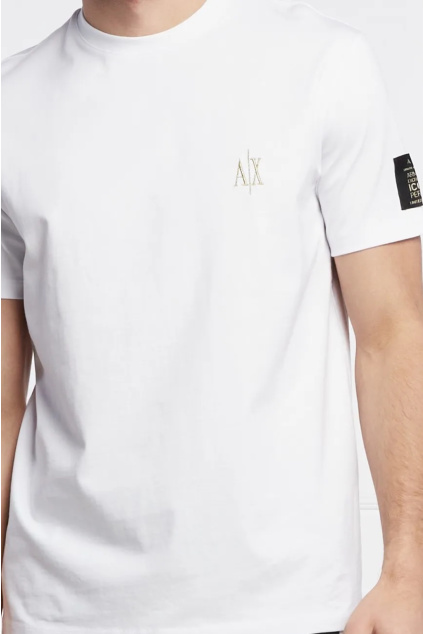 Pánské tričko Armani Exchange 8NZTPWZJ8YZ bílé