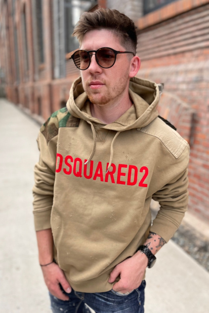 Pánská mikina Dsquared2 S74GU0644S25030 béžová